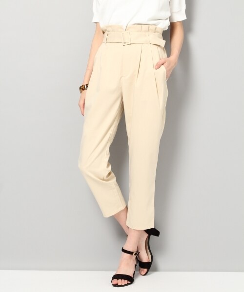 LOWRYS FARM（ローリーズファーム）の「TRリボン/ベルトツキパンツ（その他パンツ・レディース・ライトベージュ53/ネイビー88・F）」の2枚目の写真