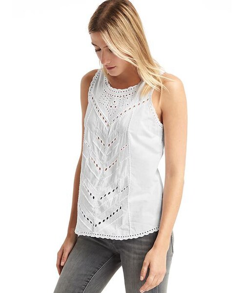 GAP（ギャップ）の「Gap Geo Eyelet Tank（）」 WEAR