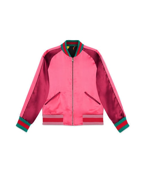 ☆彡美品☆彡【GUCCI（グッチ）】シルク混ボンバージャケット（SIZE:M） 楽天市場】【グッチ】Gucci 総柄 シルク ブルゾン ボンバージャケット