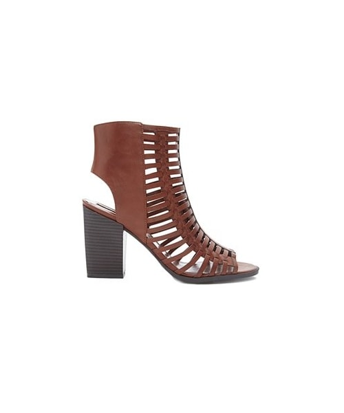 FOREVER 21（フォーエバー トゥエンティーワン）の「カットアウトフェイクレザーサンダル（サンダル・レディース・BLACK/TAN・5          - 22.0cm）」の2枚目の写真