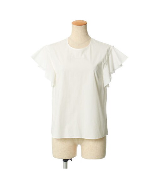 SACRA（サクラ）の「サクラ ラッフルスリーブストレッチブラウス（シャツ/ブラウス・レディース・ホワイト・38）」の5枚目の写真