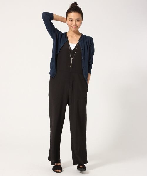 GLOBAL WORK（グローバルワーク）の「【WEB限定価格】12ゲージコットンリネンクルーカーディガン/7分袖（カーディガン/ボレロ・レディース・ボルドー38/オレンジ45/ブラウン55/イエロー65/カーキ78/ブルー85/ネイビー87・S/M/L）」の15枚目の写真