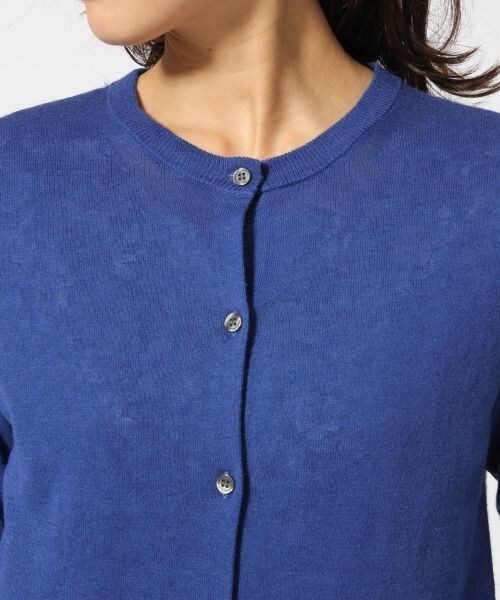 GLOBAL WORK（グローバルワーク）の「【WEB限定価格】12ゲージコットンリネンクルーカーディガン/7分袖（カーディガン/ボレロ・レディース・ボルドー38/オレンジ45/ブラウン55/イエロー65/カーキ78/ブルー85/ネイビー87・S/M/L）」の8枚目の写真