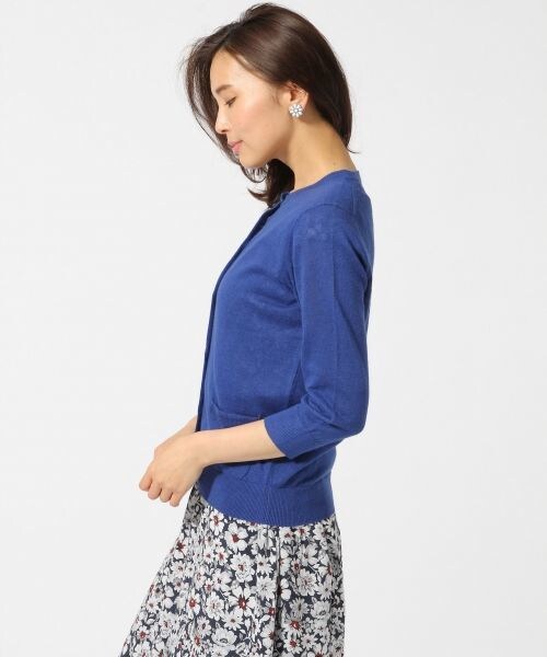 GLOBAL WORK（グローバルワーク）の「【WEB限定価格】12ゲージコットンリネンクルーカーディガン/7分袖（カーディガン/ボレロ・レディース・ボルドー38/オレンジ45/ブラウン55/イエロー65/カーキ78/ブルー85/ネイビー87・S/M/L）」の20枚目の写真