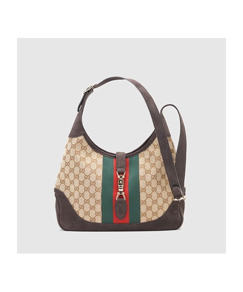 GUCCI GGキャンバス ジャッキー ショルダーバッグ レザー ブラウン GUCCI（グッチ） ショルダーバッグ ジャッキー GGキャンバス/レザー