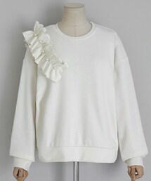 DHOLIC | ショルダーフリルスウェットプルオーバー(スウェット)