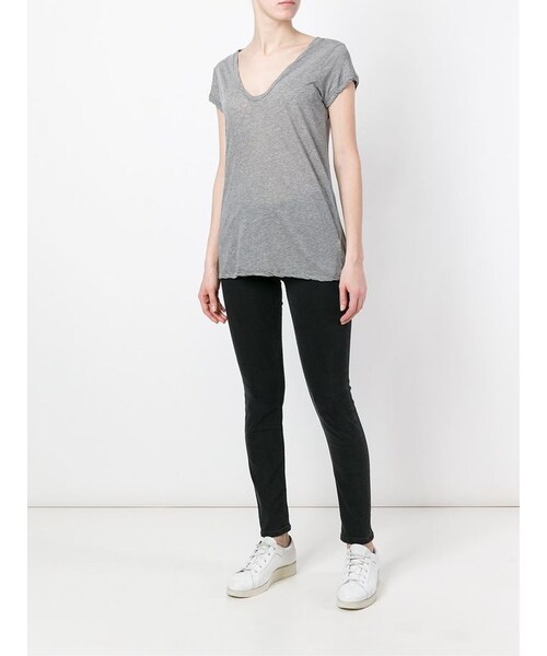 JAMES PERSE（ジェームスパース）の「James Perse Vネックtシャツ（Tシャツ/カットソー・レディース・グレー・0）」の2枚目の写真