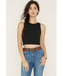 FOREVER 21 | FOREVER21 ストレッチクロップトップ(Tシャツ/カットソー)