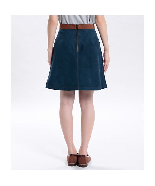 VIS(ビス)の「ViS ★9/17 ヒルナンデスでご紹介★スエードボンディング台形スカート(スカート・レディース・キャメル・M)」の3枚目の写真