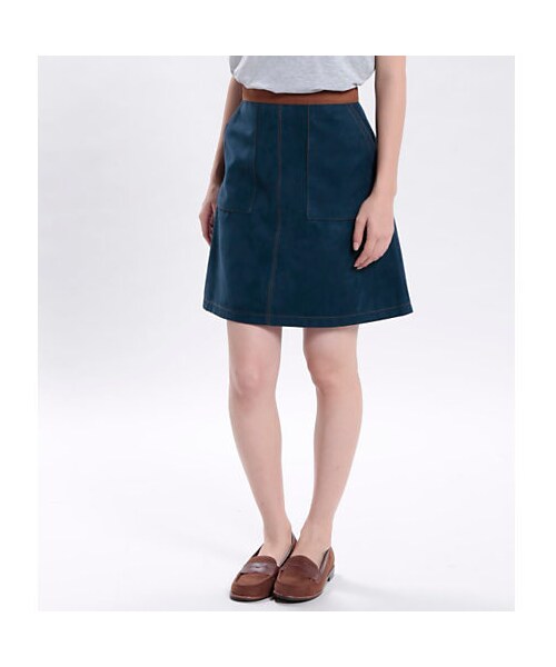 VIS(ビス)の「ViS ★9/17 ヒルナンデスでご紹介★スエードボンディング台形スカート(スカート・レディース・キャメル・M)」の9枚目の写真