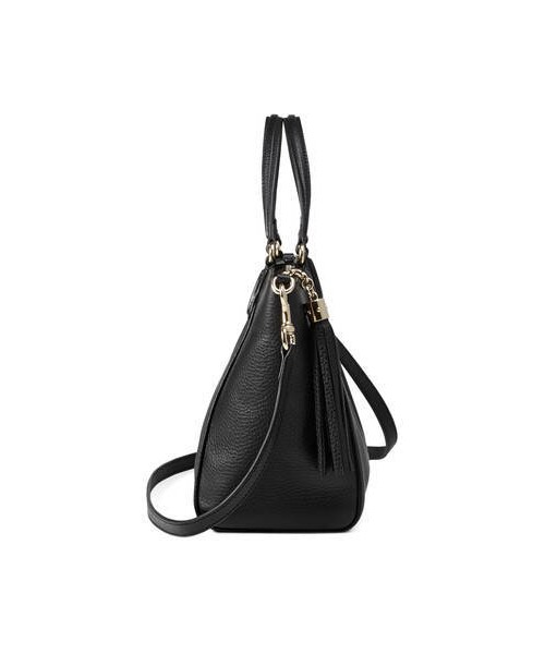 GUCCI（グッチ）の「〔ソーホー〕レザー トップハンドルバッグ（ショルダーバッグ・レディース・オフホワイト  レザー/ブラック  レザー・U）」の7枚目の写真