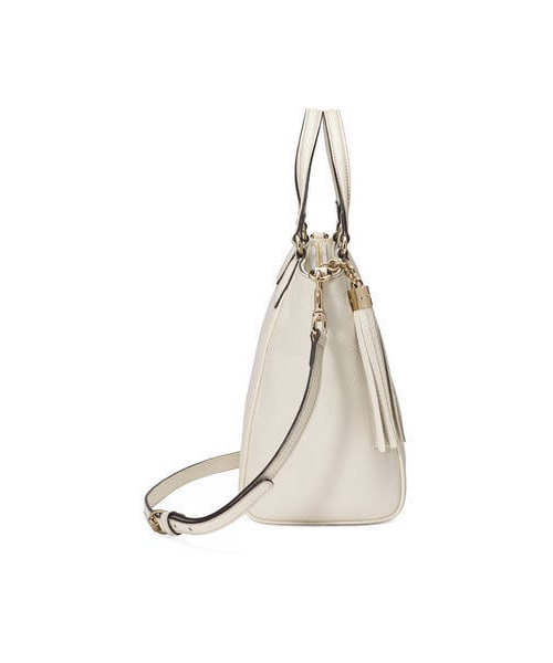 GUCCI（グッチ）の「〔ソーホー〕レザー トップハンドルバッグ（ショルダーバッグ・レディース・オフホワイト  レザー/ブラック  レザー・U）」の14枚目の写真