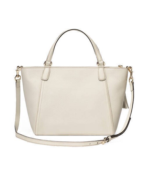 GUCCI（グッチ）の「〔ソーホー〕レザー トップハンドルバッグ（ショルダーバッグ・レディース・オフホワイト  レザー/ブラック  レザー・U）」の6枚目の写真