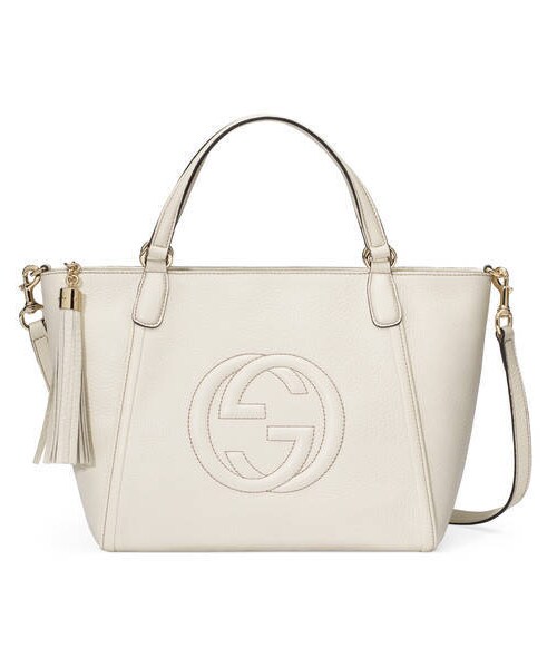 GUCCI（グッチ）の「〔ソーホー〕レザー トップハンドルバッグ（ショルダーバッグ・レディース・オフホワイト  レザー/ブラック  レザー・U）」の11枚目の写真