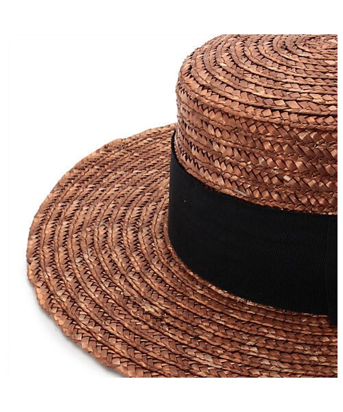 no brand（ノーブランド）の「SHOO・LA・RUE/DRESKIP リボン付きカンカン帽（帽子・レディース・ナチュラル/サンドベージュ・00）」の8枚目の写真