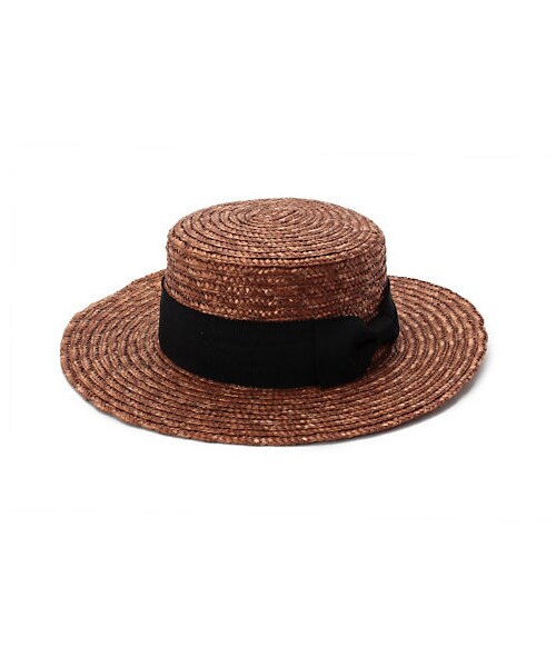 no brand（ノーブランド）の「SHOO・LA・RUE/DRESKIP リボン付きカンカン帽（帽子・レディース・ナチュラル/サンドベージュ・00）」の9枚目の写真