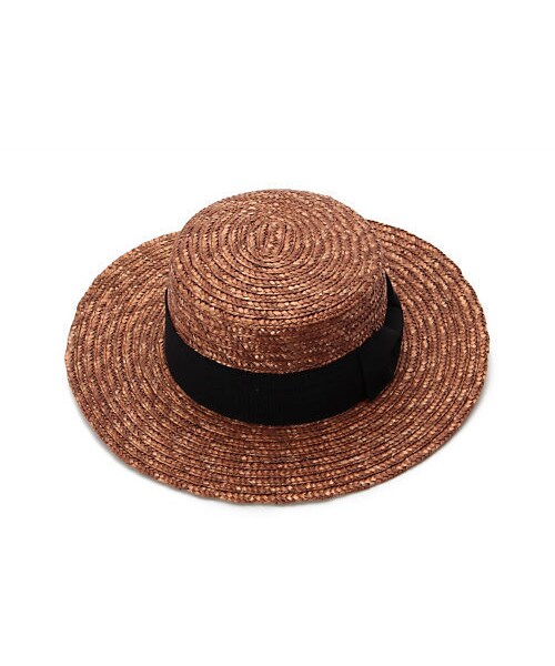 no brand（ノーブランド）の「SHOO・LA・RUE/DRESKIP リボン付きカンカン帽（帽子・レディース・ナチュラル/サンドベージュ・00）」の4枚目の写真