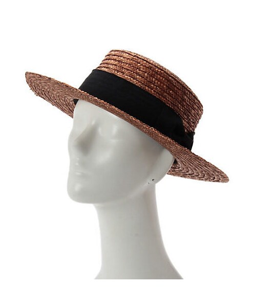 no brand（ノーブランド）の「SHOO・LA・RUE/DRESKIP リボン付きカンカン帽（帽子・レディース・ナチュラル/サンドベージュ・00）」の3枚目の写真