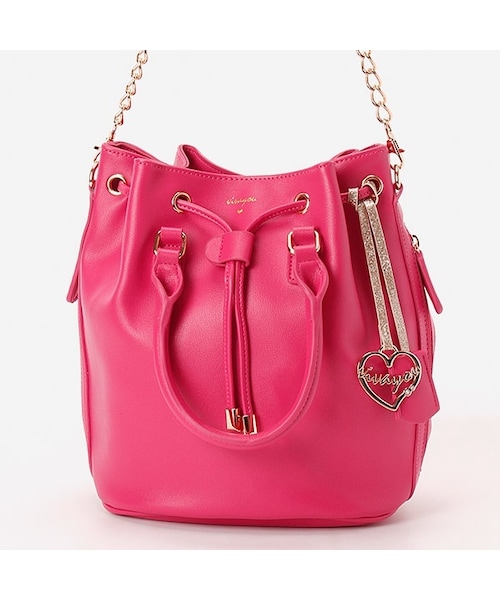 VIVAYOU(ビバユー)の「バッグ(巾着型ショルダーバッグ)/ビバユー(バッグ&ウォレット)(VIVAYOU)(ショルダーバッグ・レディース・パープル/ピンク/ブラック)」の1枚目の写真