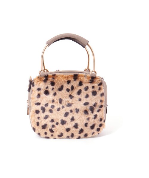 OFUON le MK（オフオンルエムケー）の「[OFUON]フェイクファーミニバッグ（バッグ・レディース・アイボリー/モカ/ダークグレー・38）」の3枚目の写真