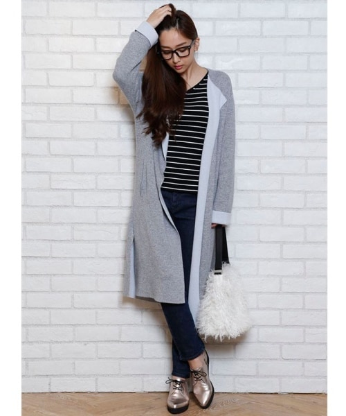 JUSGLITTY ビジューモチーフカーディガン ジャスグリッティー