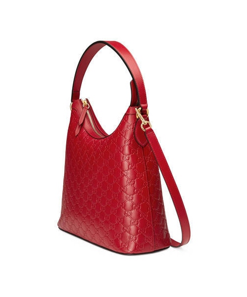 GUCCI(グッチ)の「オンライン限定 グッチ シグネチャー ホーボー(ショルダーバッグ・レディース・キャンディピンク グッチ シグネチャー/グッチ シグネチャー パープル/グッチ シグネチャー ハイビスカスレッド/ブラック グッチ シグネチャー/GGスプリーム/GGスプリーム キャンバス・U)」の22枚目の写真