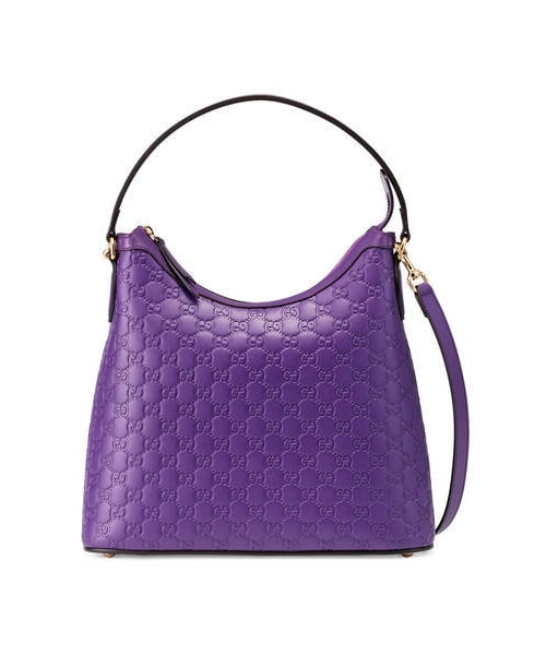 GUCCI(グッチ)の「オンライン限定 グッチ シグネチャー ホーボー(ショルダーバッグ・レディース・キャンディピンク グッチ シグネチャー/グッチ シグネチャー パープル/グッチ シグネチャー ハイビスカスレッド/ブラック グッチ シグネチャー/GGスプリーム/GGスプリーム キャンバス・U)」の3枚目の写真