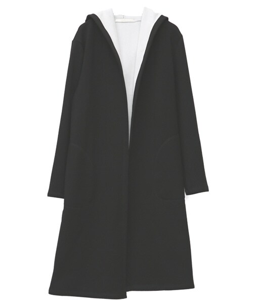 aimoha(アイモハ)の「トッパーカーディガンコート(ダウンジャケット/コート・レディース・/ブラック/グレー/ブラウン・フリー/F)」の2枚目の写真