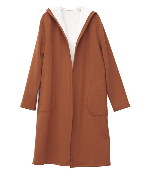 aimoha(アイモハ)の「トッパーカーディガンコート(ダウンジャケット/コート・レディース・/ブラック/グレー/ブラウン・フリー/F)」の4枚目の写真