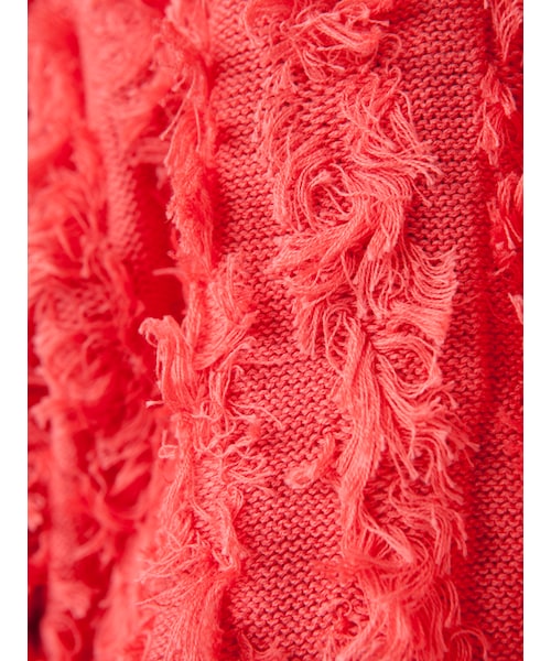 w closet（ダブルクローゼット）の「【S/S】フリンジ編みカーディガン（トップス・レディース・Lベージュ/ミント/Lレッド・FREE）」の12枚目の写真
