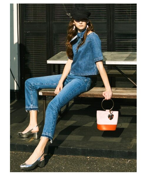 SNIDEL（スナイデル）の「アンクルストレートデニムパンツ（デニムパンツ・レディース・LBLU/BLU/BLK・0/1）」の14枚目の写真