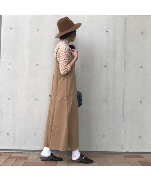 copine（コピン）の「Vネックツイルキャミオールインワン(3color)【クリックポスト対象商品】（サロペット/オーバーオール・レディース・その他）」の2枚目の写真
