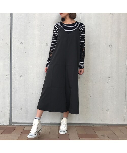 copine（コピン）の「Vネックツイルキャミオールインワン(3color)【クリックポスト対象商品】（サロペット/オーバーオール・レディース・その他）」の13枚目の写真