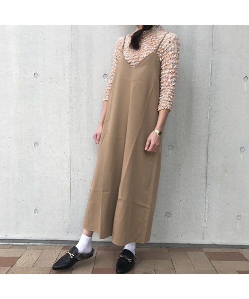 copine（コピン）の「Vネックツイルキャミオールインワン(3color)【クリックポスト対象商品】（サロペット/オーバーオール・レディース・その他）」の4枚目の写真