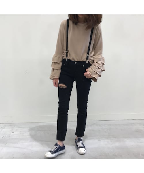copine（コピン）の「再入荷!ボリューム袖フリルラウンドネックプルオーバー(4color)（スウェット・レディース・その他）」の8枚目の写真