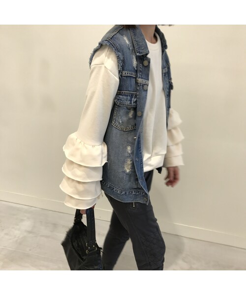 copine（コピン）の「再入荷!ボリューム袖フリルラウンドネックプルオーバー(4color)（スウェット・レディース・その他）」の15枚目の写真