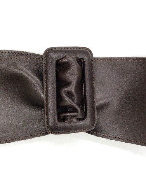 archives（アルシーヴ）の「【ZOZO先行予約】レザーサッシュベルト（ベルト・レディース・ブラック/ダークブラウン・MEDIUM）」の3枚目の写真