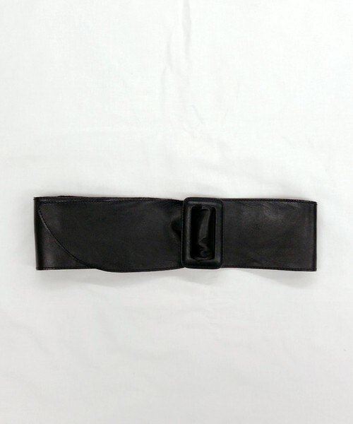 archives（アルシーヴ）の「【ZOZO先行予約】レザーサッシュベルト（ベルト・レディース・ブラック/ダークブラウン・MEDIUM）」の2枚目の写真