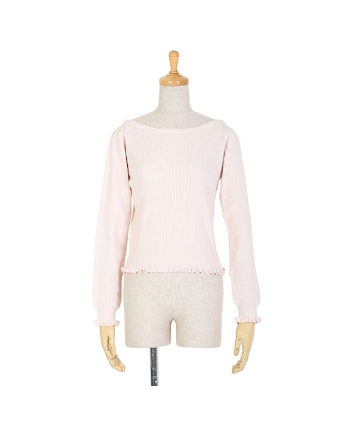 F i.n.t（フィント）の「バックリボンケーブル編みニットプルオーバー/F&A（ニット/セーター・レディース・その他）」の3枚目の写真