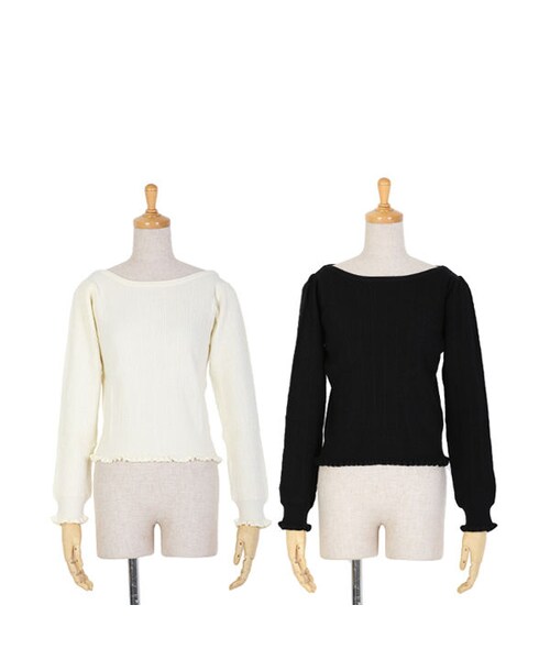 F i.n.t（フィント）の「バックリボンケーブル編みニットプルオーバー/F&A（ニット/セーター・レディース・その他）」の4枚目の写真