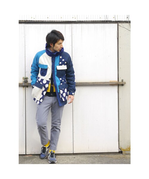 NIRAME.CO（ニラメッコ）の「囲炉裏カーディンガン　迷彩×からし（カーディガン/ボレロ・メンズ・その他）」の5枚目の写真