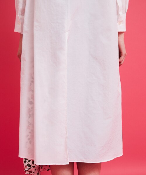 CLANE（クラネ）の「バックロングドレープシャツ ネイビー