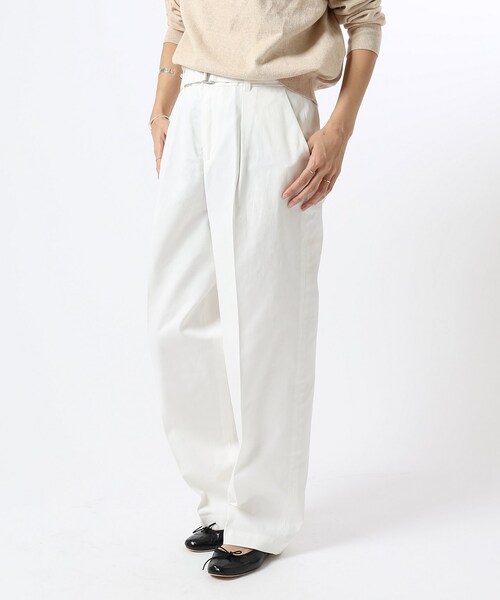 FRAMeWORK（フレームワーク）の「≪予約≫ベルトツキ ワイド チノパンツ◆（パンツ・ホワイト/34/在庫あり/36/38/40）」の16枚目の写真