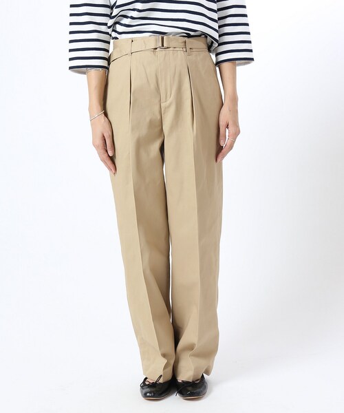 FRAMeWORK（フレームワーク）の「≪予約≫ベルトツキ ワイド チノパンツ◆（パンツ・ホワイト/34/在庫あり/36/38/40）」の5枚目の写真