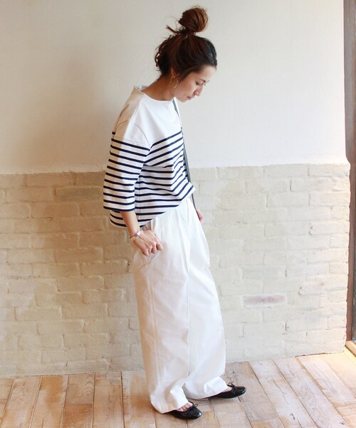 FRAMeWORK（フレームワーク）の「≪予約≫ベルトツキ ワイド チノパンツ◆（パンツ・ホワイト/34/在庫あり/36/38/40）」の20枚目の写真