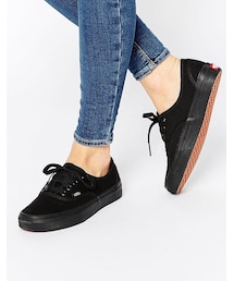 VANS | Vans Authentic Classic Black Mono Lace Up Sneakers(スニーカー)