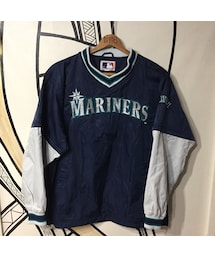 キュウリガン | 【90's】MARINERSメジャーリーグ厚手ナイロンユニフォーム(その他アウター)