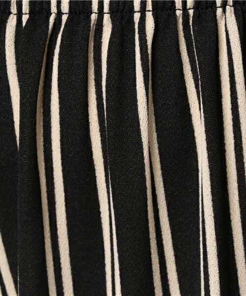 actuel（アクチュエル）の「強撚ストライプワイドパンツ（その他パンツ・レディース・ブラック/ベージュ・FREE）」の10枚目の写真