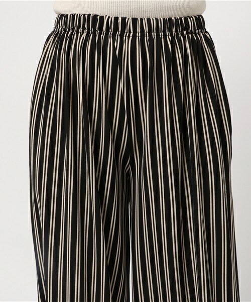 actuel（アクチュエル）の「強撚ストライプワイドパンツ（その他パンツ・レディース・ブラック/ベージュ・FREE）」の6枚目の写真