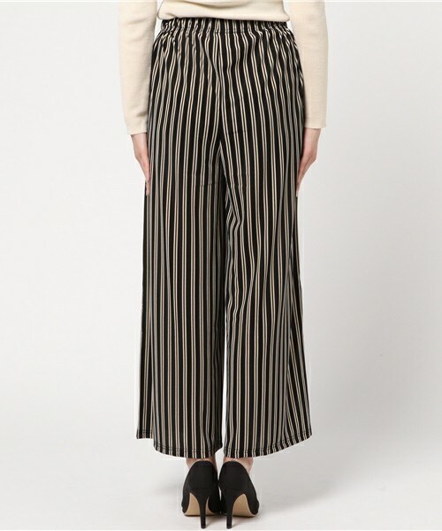 actuel（アクチュエル）の「強撚ストライプワイドパンツ（その他パンツ・レディース・ブラック/ベージュ・FREE）」の5枚目の写真